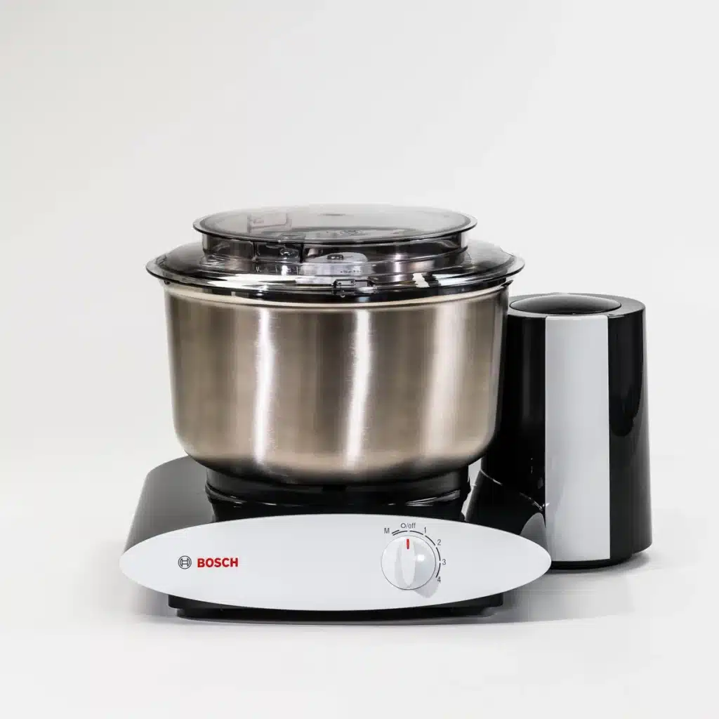 Bosch kitchen mixer on white background.