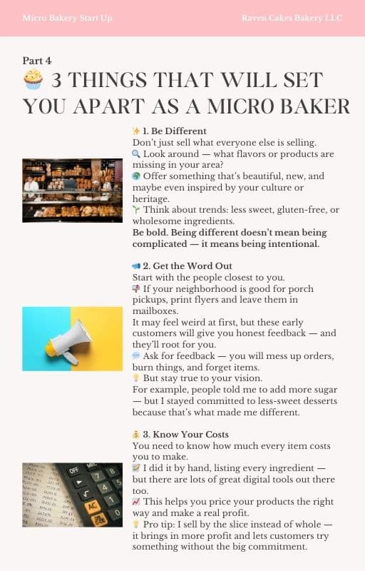 Micro bakery start up ebook page