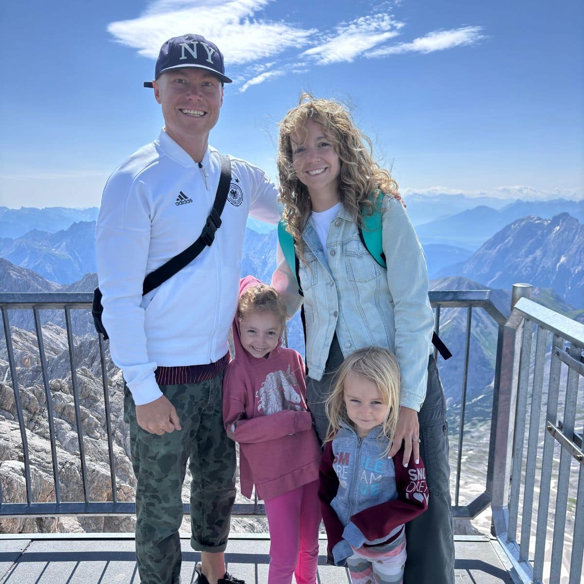 Family Picture at the top of the Zugspitze