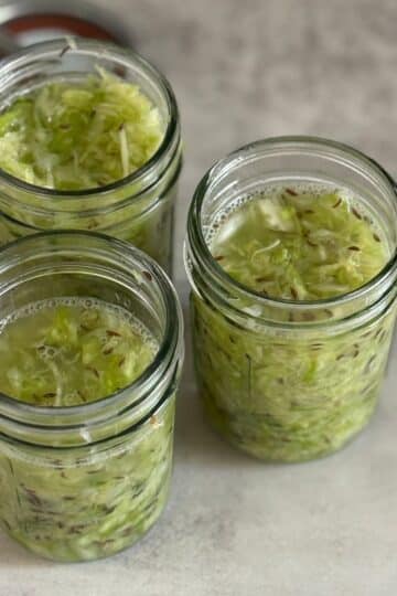 Sauerkraut in Jars