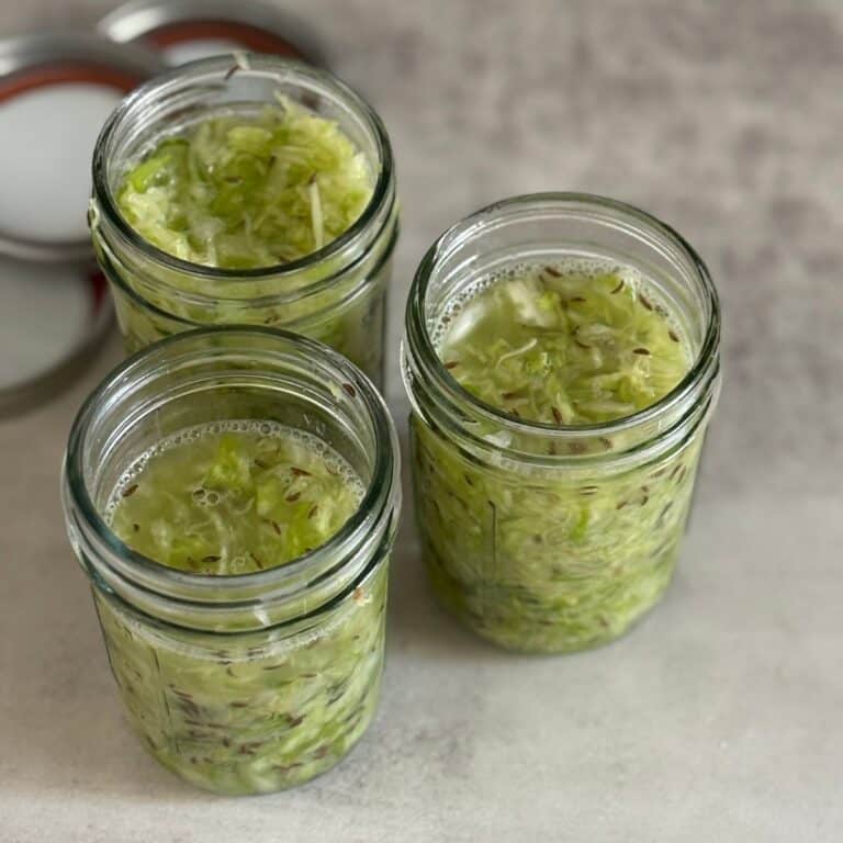 Sauerkraut in Jars