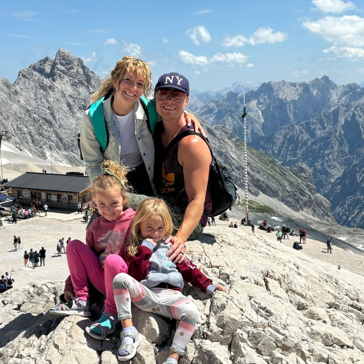 Family Picture on the Zugspitze Mountain Top