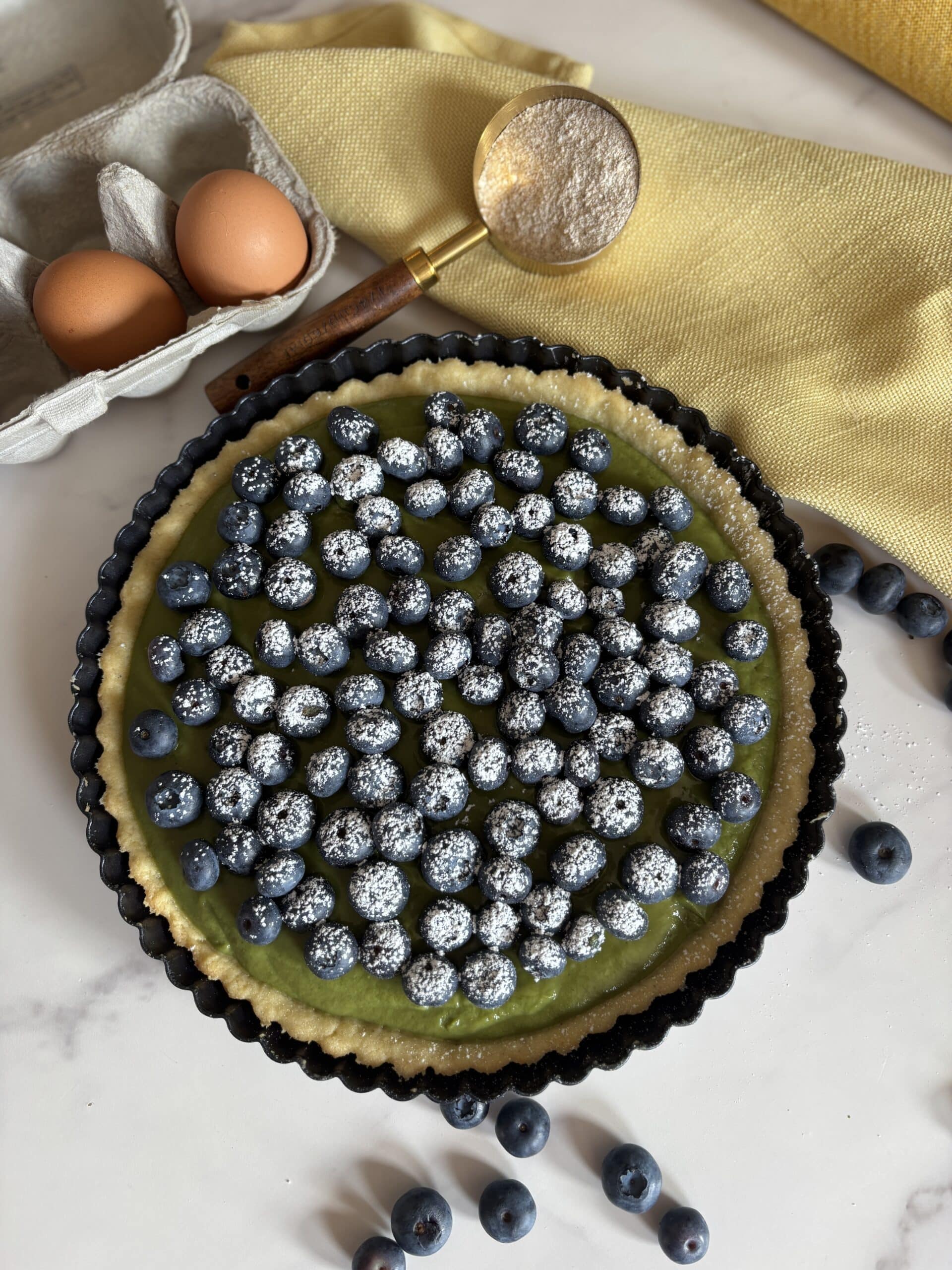 Blueberry Matcha Tart
