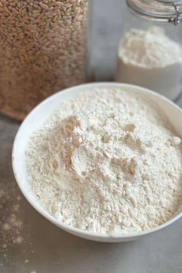 Flour in a white Bowl