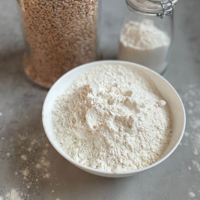 Flour in a white Bowl