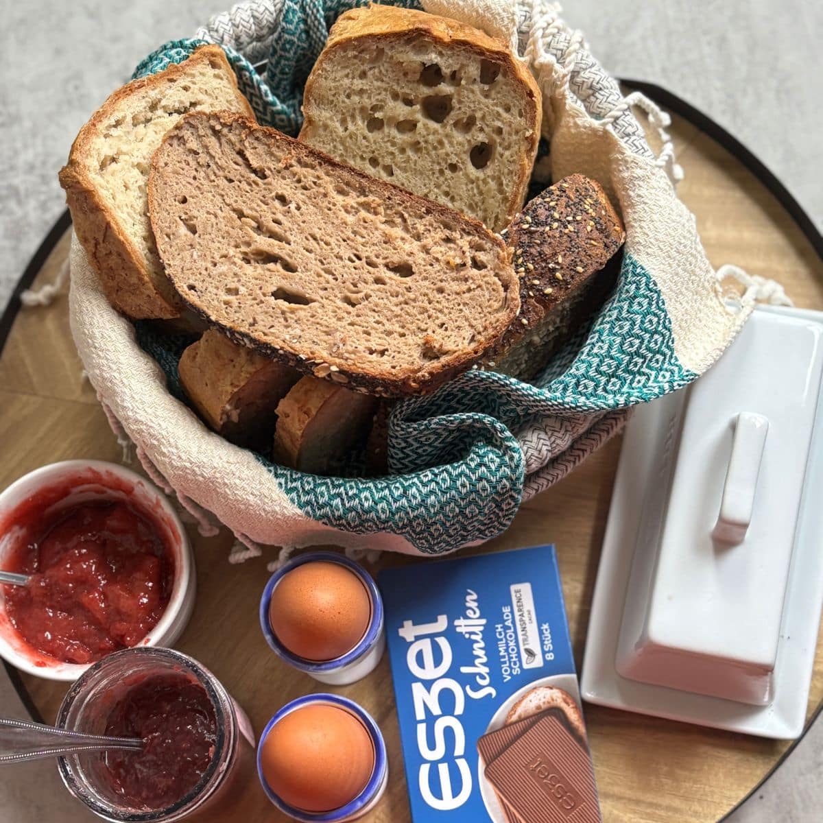 German Gluten Free Bread Basket and Breakfast Sides