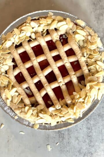 Linzer Torte with Raspberry Jam and Almond