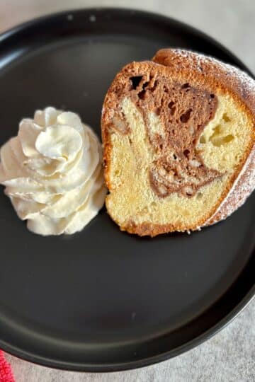Marble Cake with Whip Cream