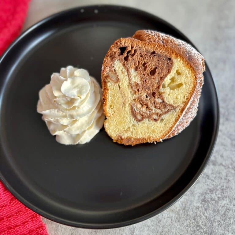 Marble Cake with Whip Cream