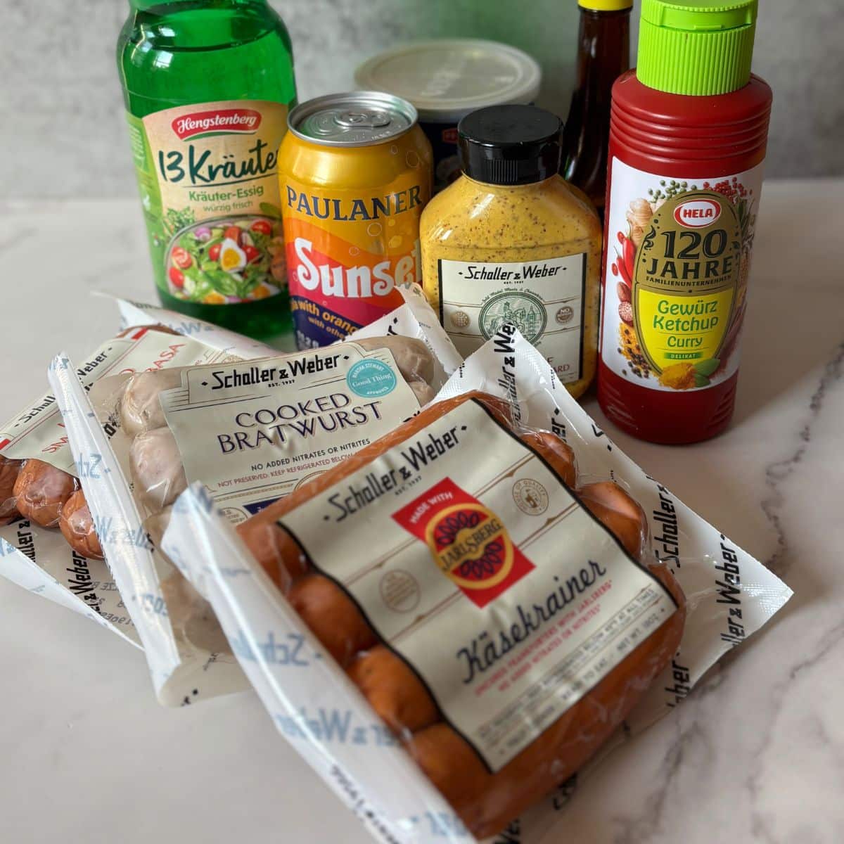 Schaller Weber Sausage and Sides