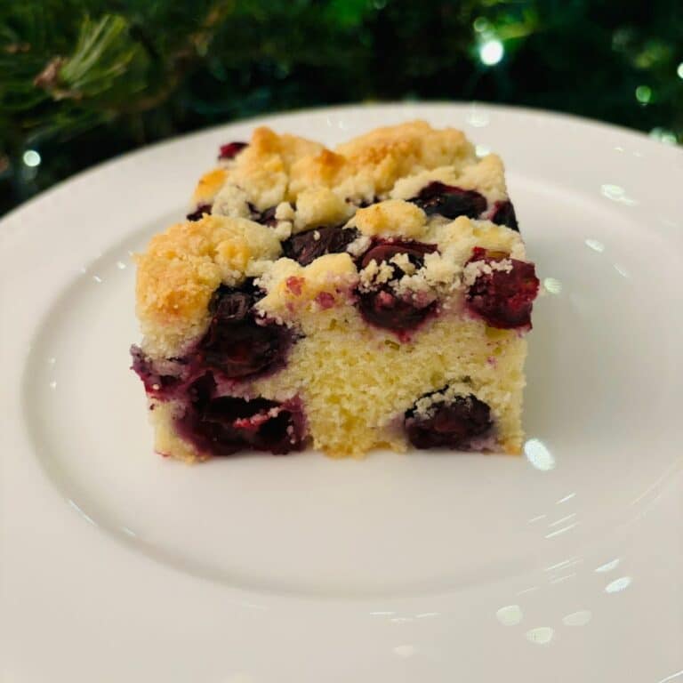 Blueberry Streusel Cake Slice