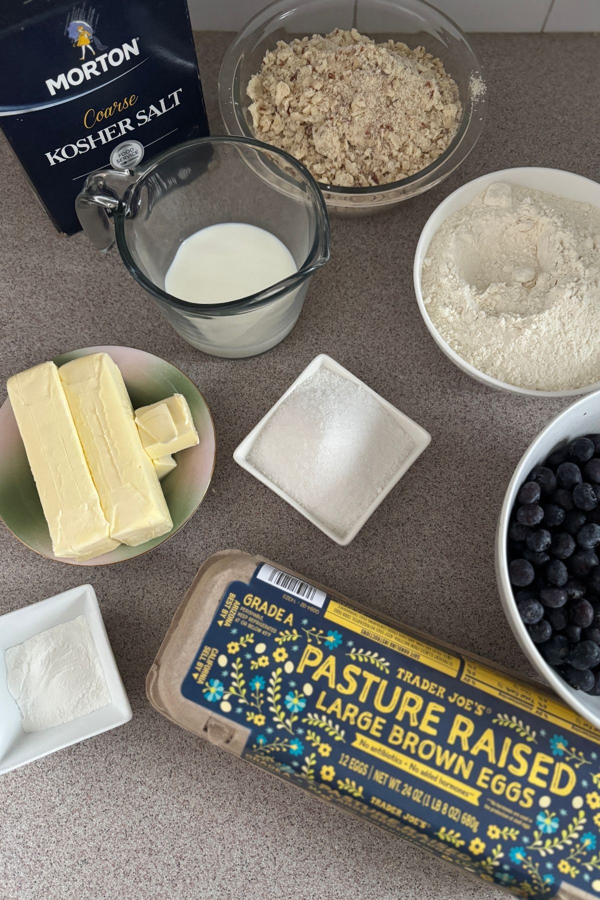 Ingredients for Blueberry Streusel Cake
