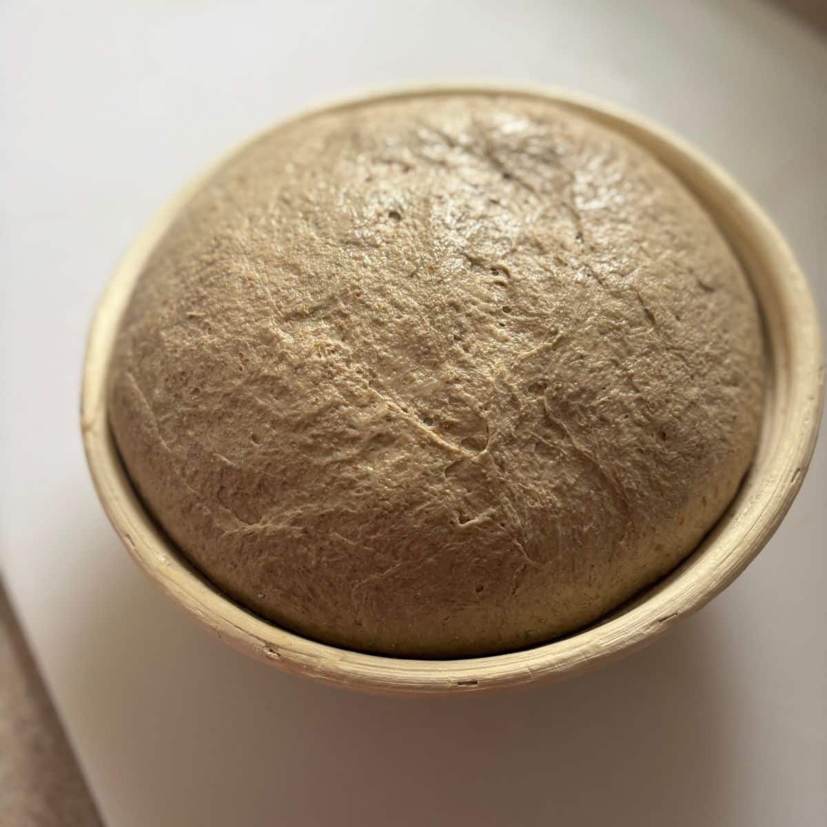 German Rye Bread in Proofing Basket