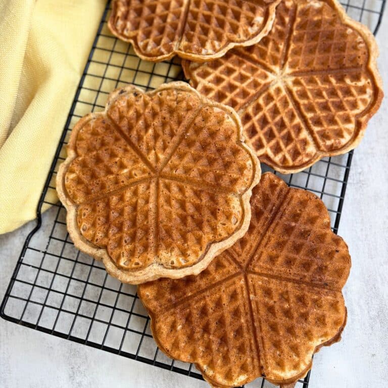 German Waffles with Fresh Milled Flour on cooling rack
