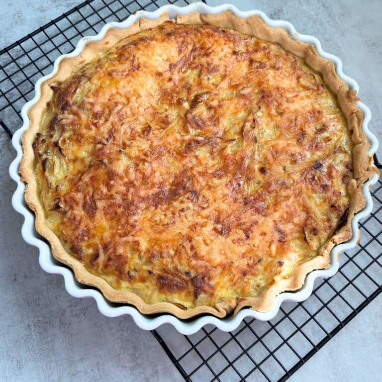 Onion Tart on Cooling Rack