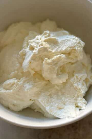 German Quark homemade in a white bowl