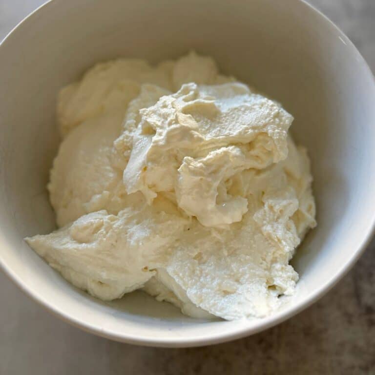 German Quark homemade in a white bowl