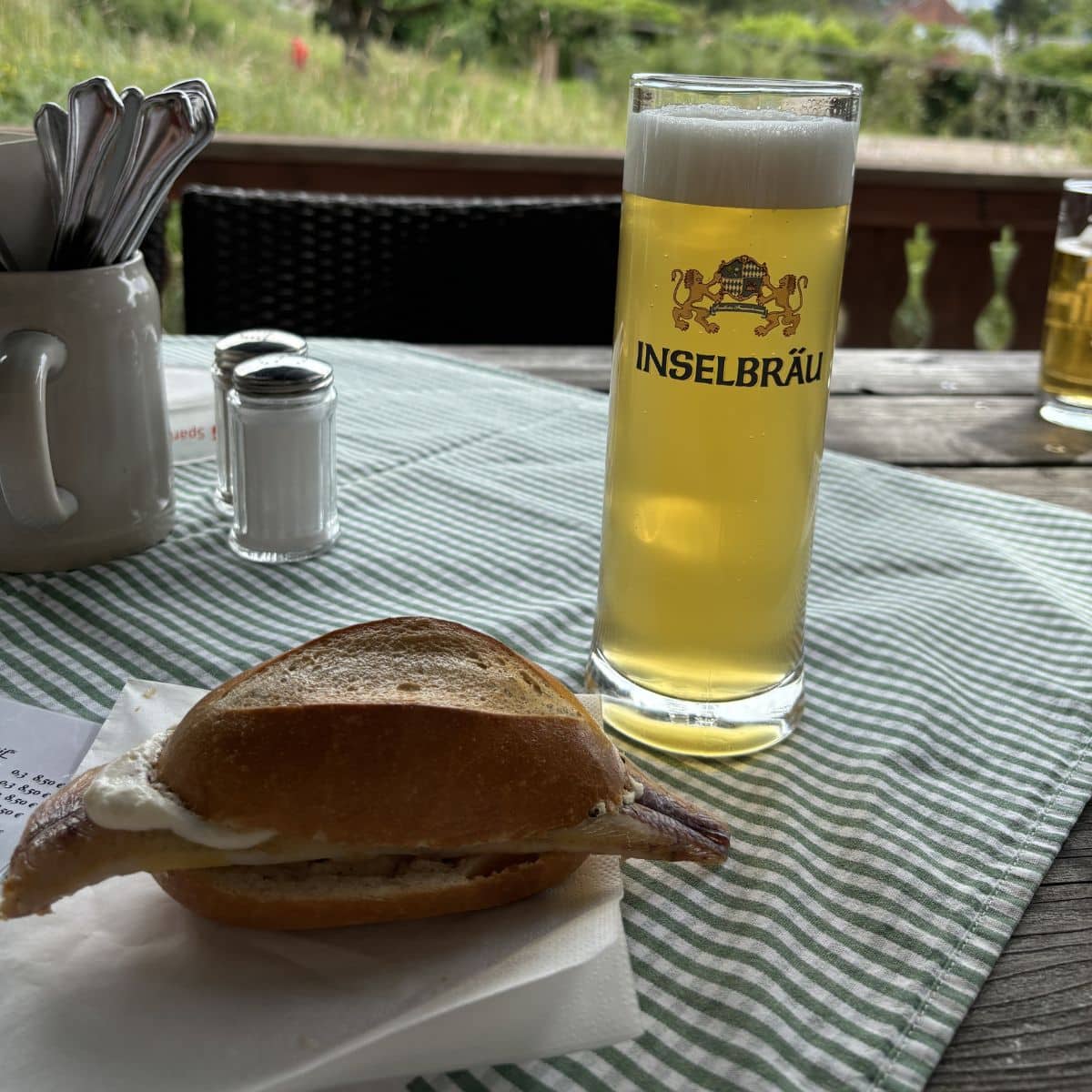 German Fish Sandwich at Lake Chimesee